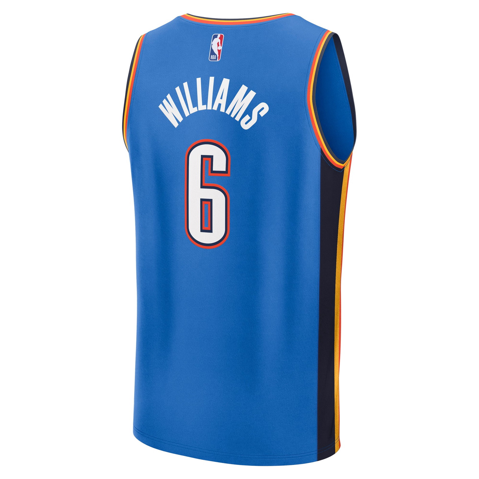 Jaylin Williams Oklahoma City Thunder Fast Break Fan Version Player Jersey Icon Edition - back view