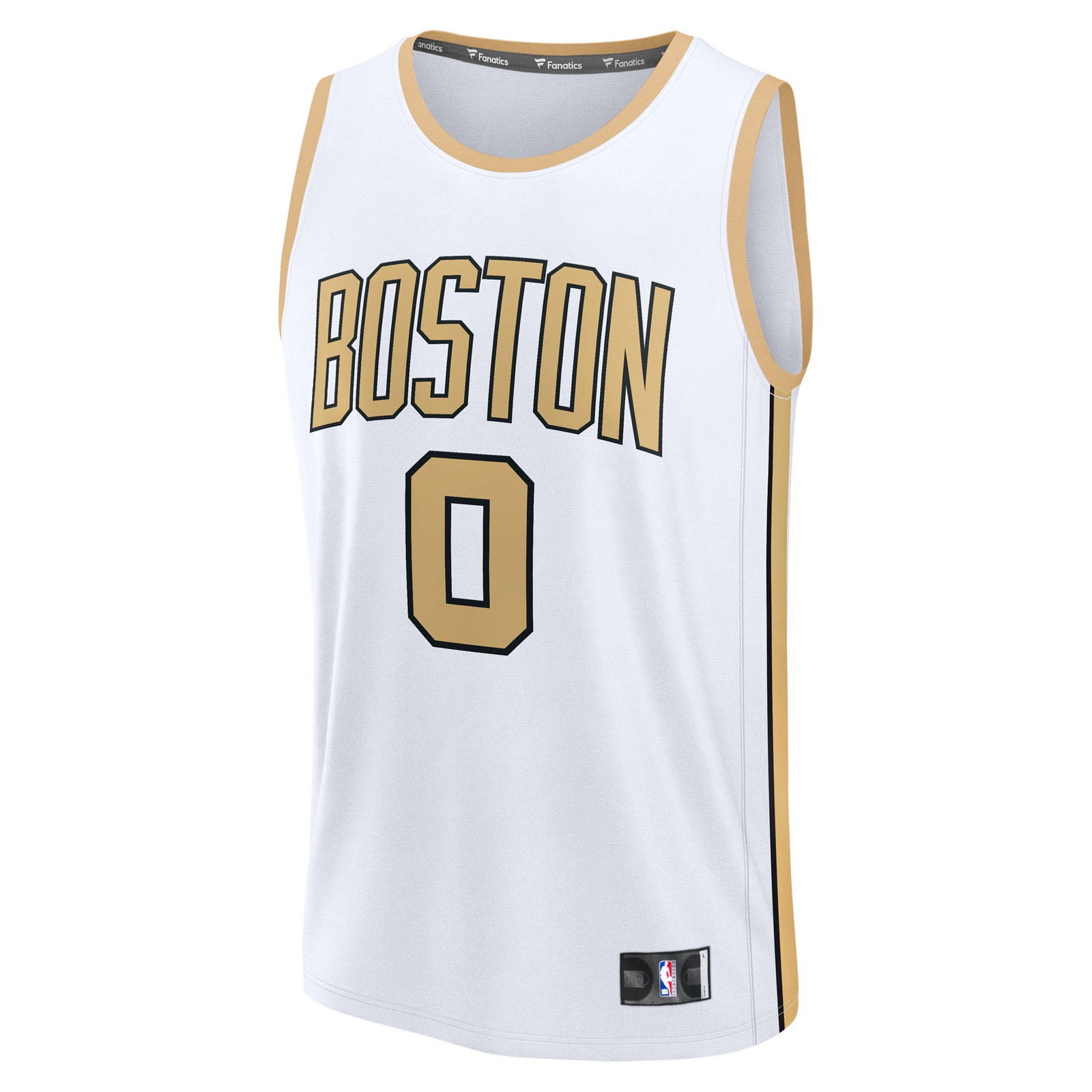Jayson Tatum Boston Celtics Youth 2025/26 City Edition Fast Break Jersey White - front view