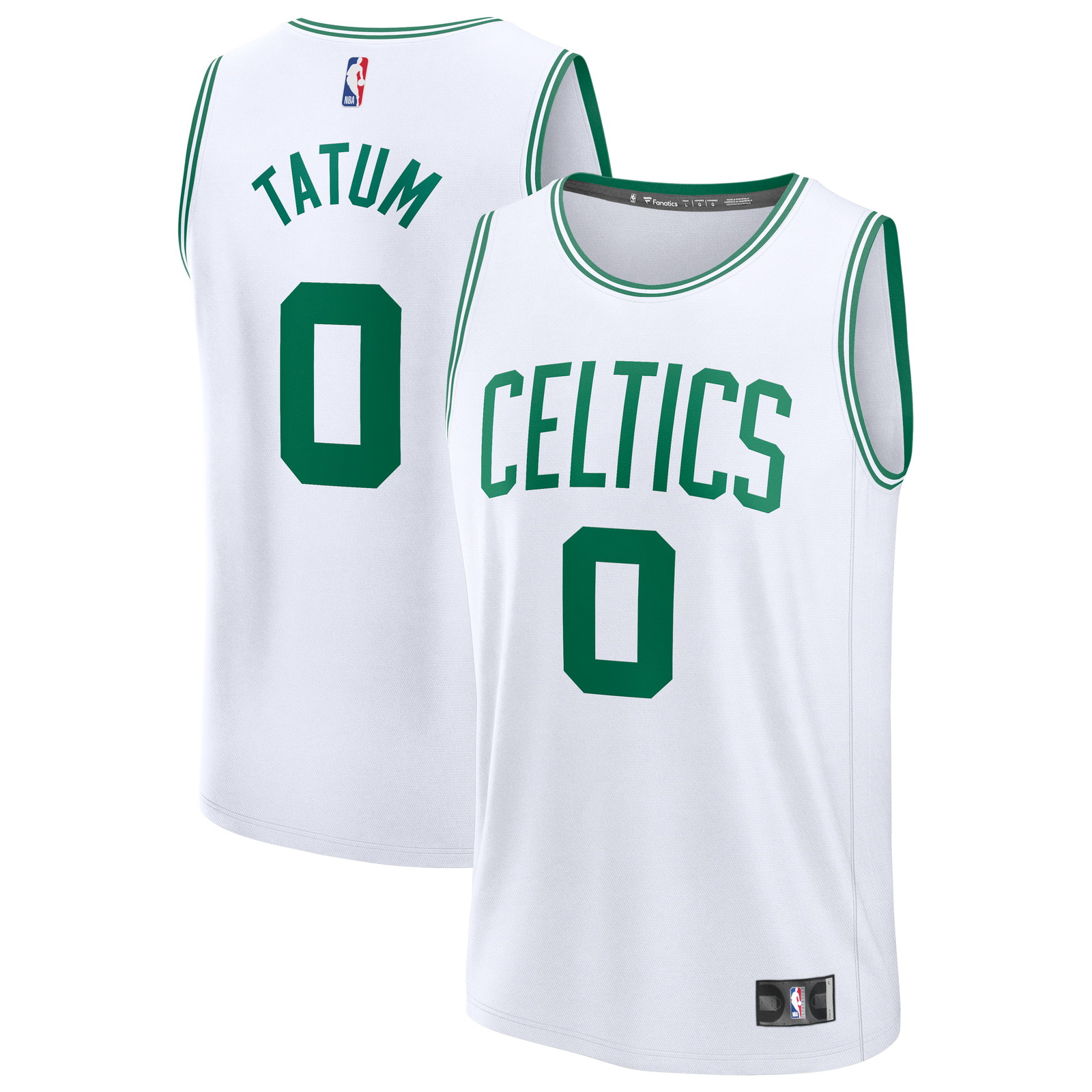Jayson Tatum Boston Celtics Fast Break Fan Version Player Jersey Association - front and back view
