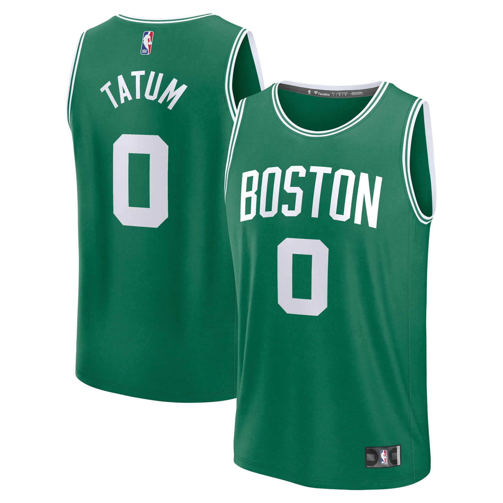 Jayson Tatum Boston Celtics Fast Break Fan Version Player Jersey Icon Edition - front and back view