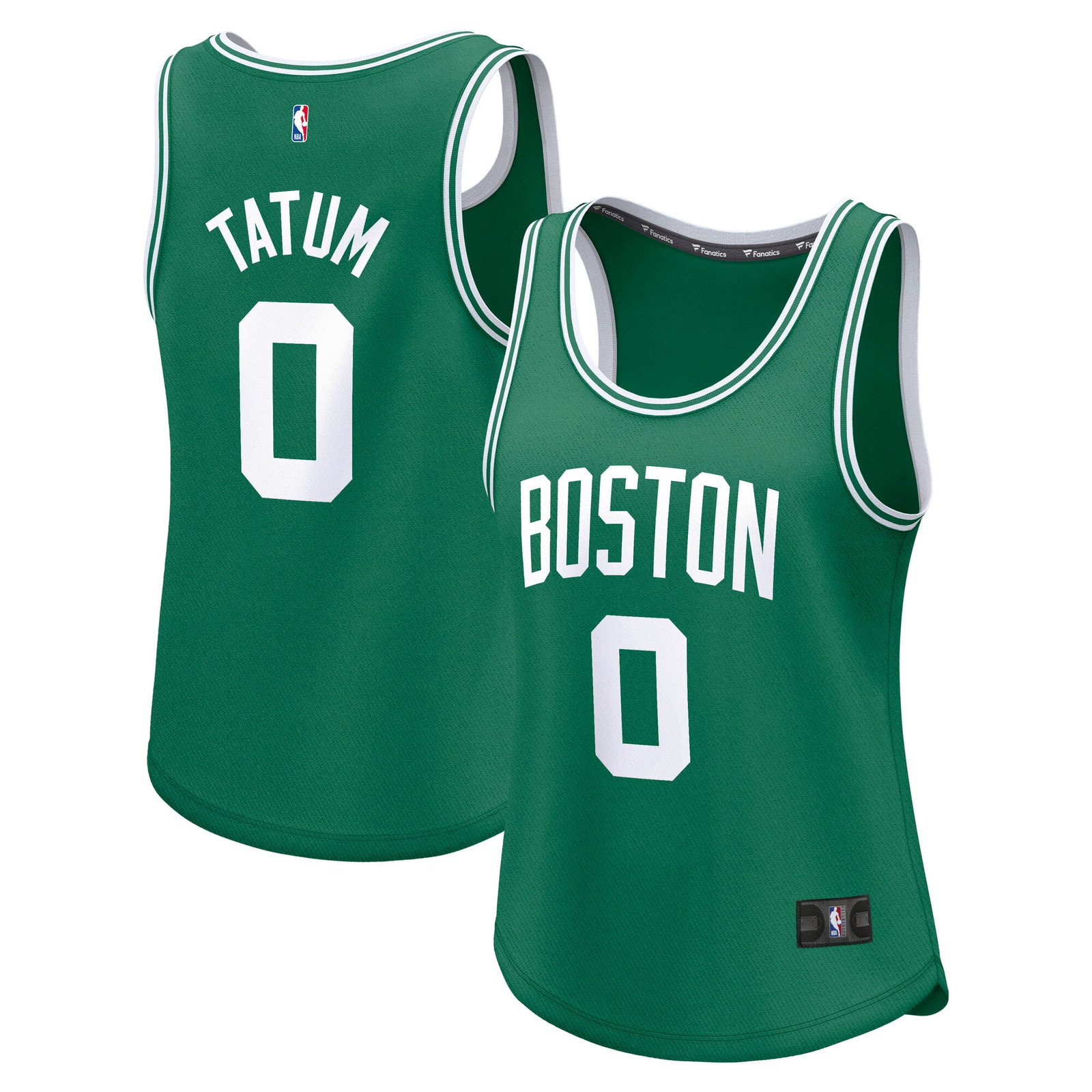 Jayson Tatum Boston Celtics Women's Fast Break Player Jersey Icon Edition - front and back view