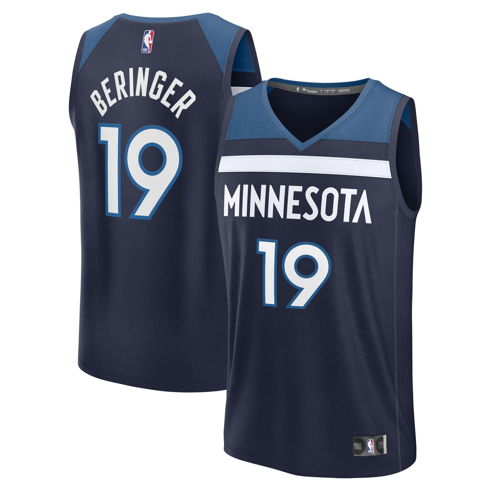 Joan Beringer Minnesota Timberwolves Youth 2025 NBA Draft First Round Pick - front and back view