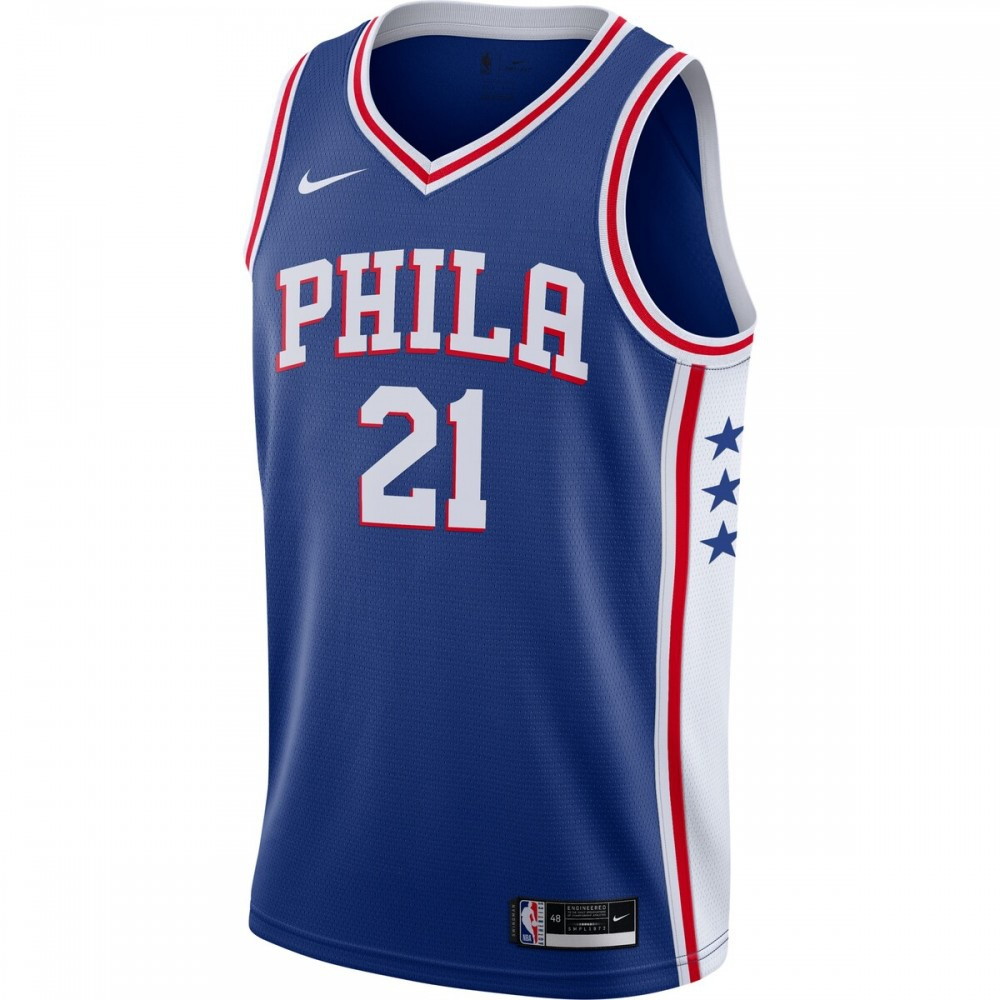 Joel Embiid Philadelphia 76ers 2020/21 Swingman Jersey Royal Icon Edition - second front view
