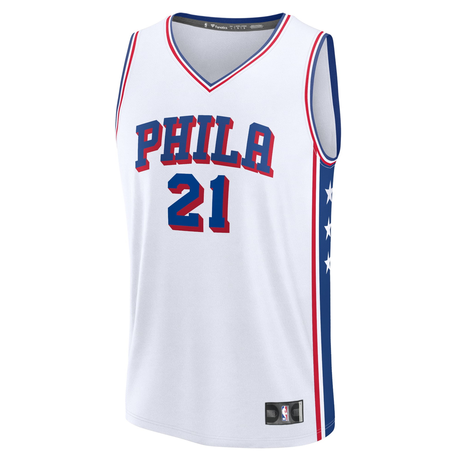 Joel Embiid Philadelphia 76ers Fast Break Fan Version Player Jersey Association - front view