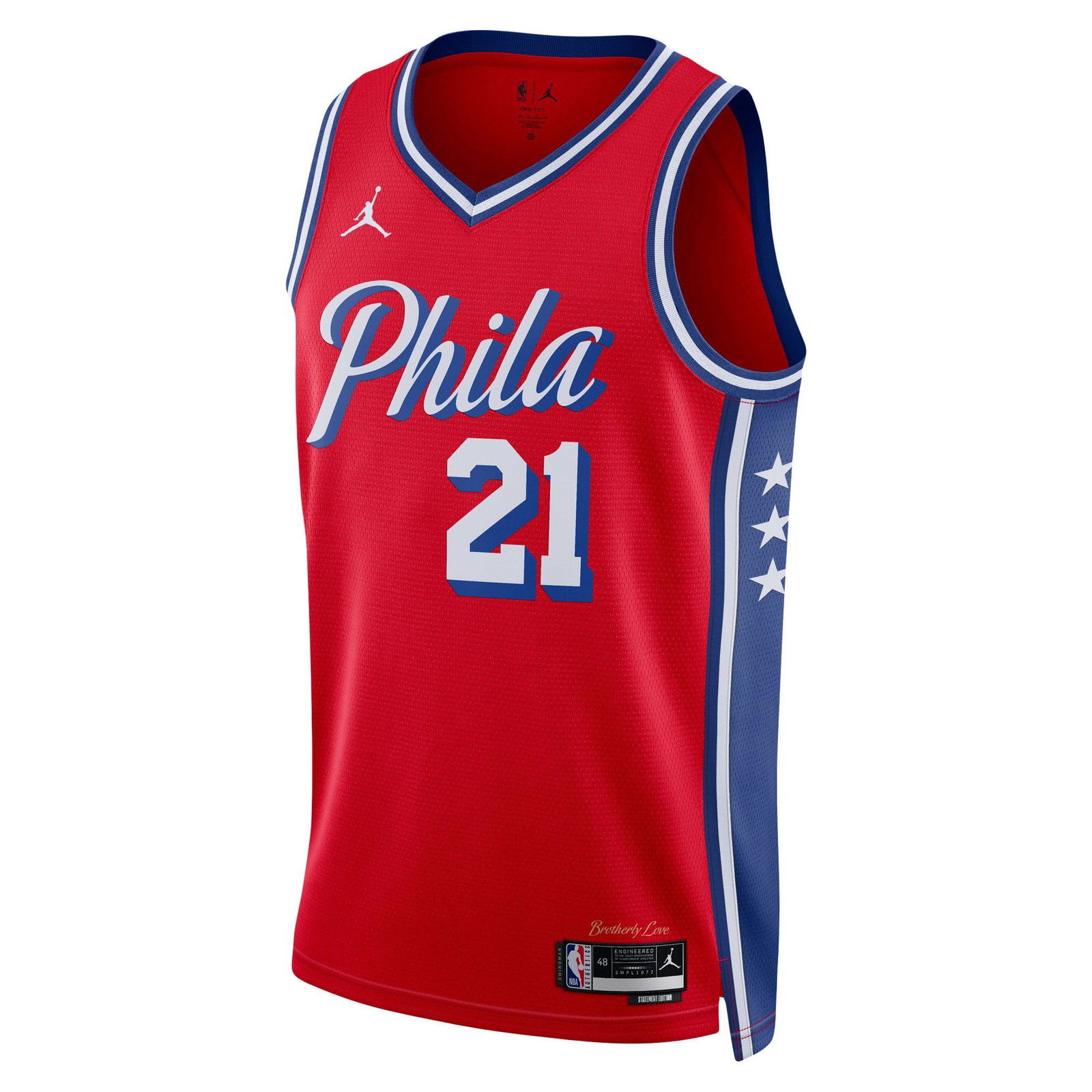 Joel Embiid Philadelphia 76ers Unisex Swingman Jersey Statement Edition Red - front view