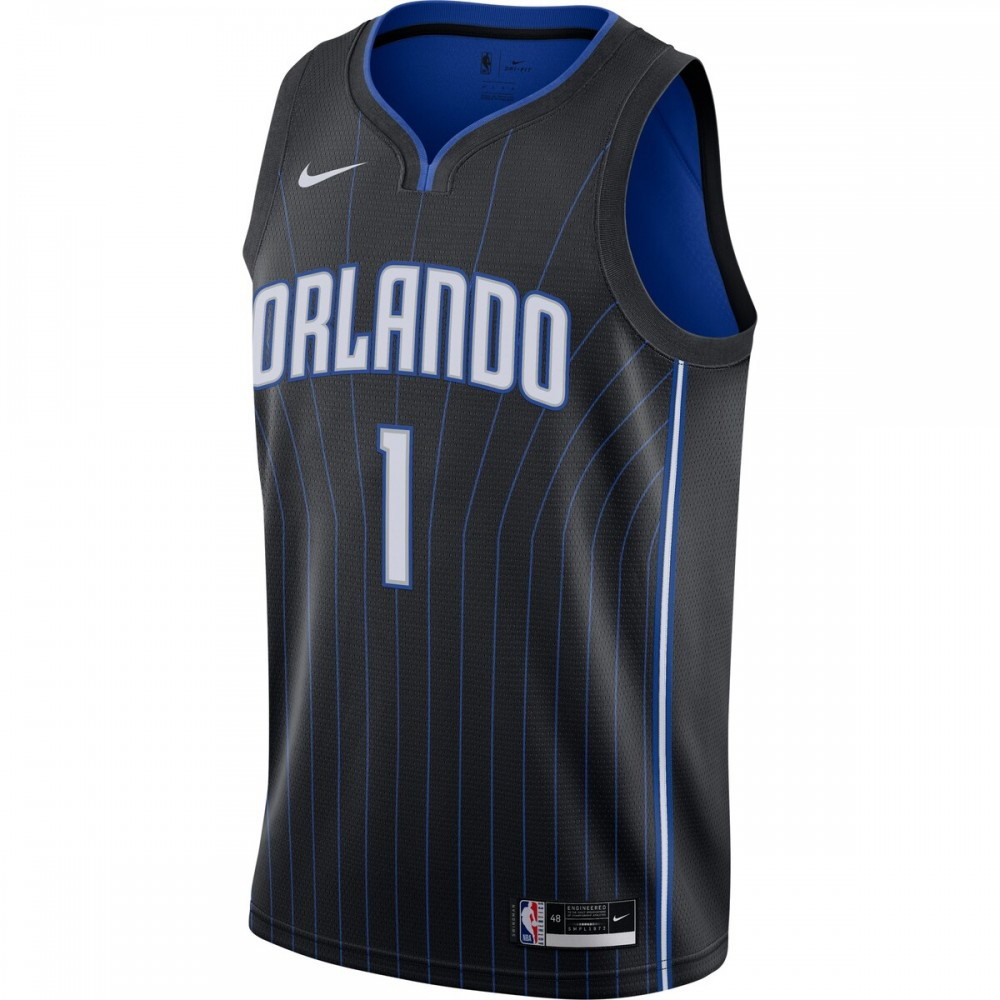 Jonathan Isaac Orlando Magic 2020/21 Swingman Jersey Black Icon Edition - second front view