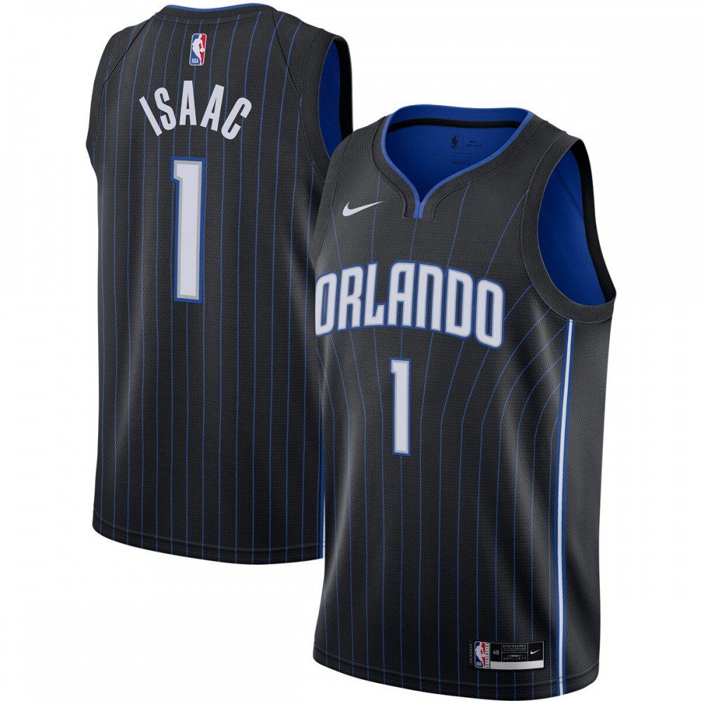 Jonathan Isaac Orlando Magic 2020/21 Swingman Jersey Black Icon Edition - front view