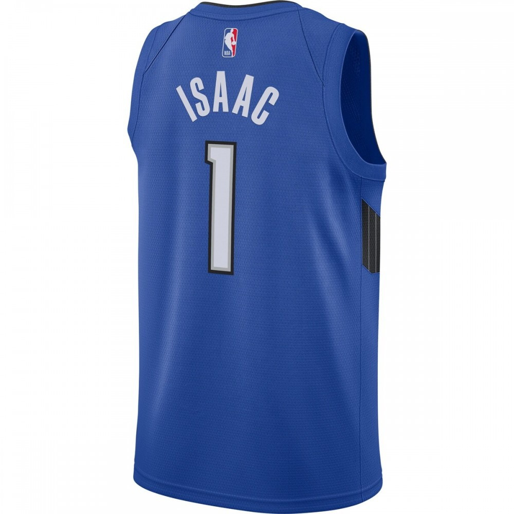 Jonathan Isaac Orlando Magic 2020/21 Swingman Jersey Statement Edition Blue - back view