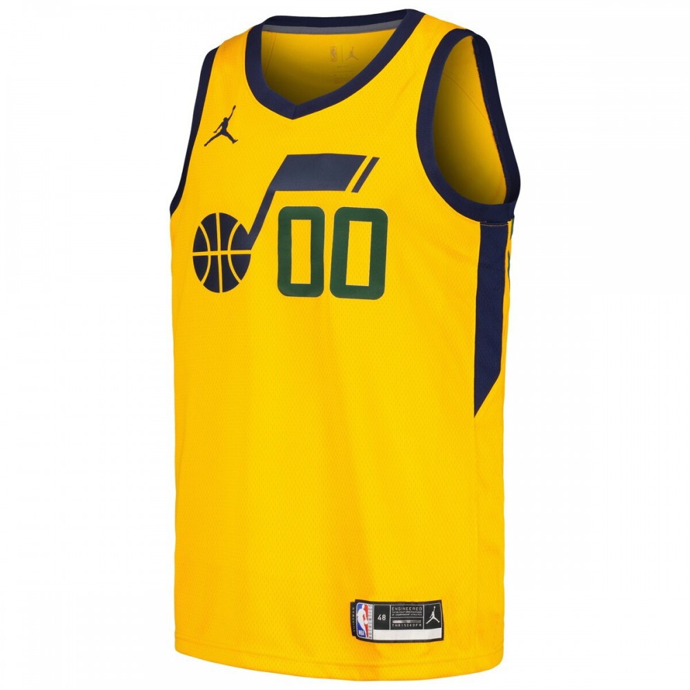Jordan Clarkson Utah Jazz Swingman Player Jersey Statement Edition Yellow - second front view