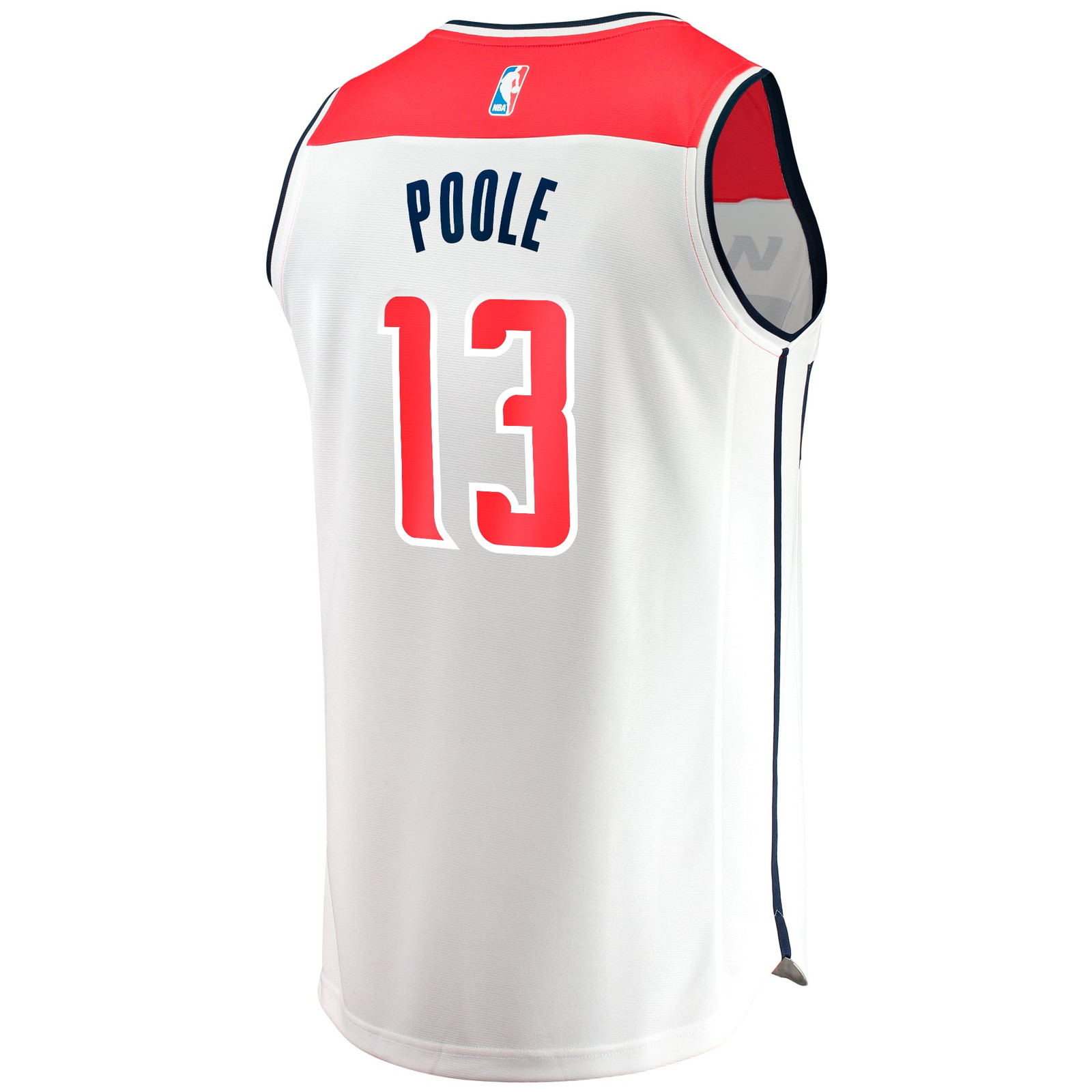 Jordan Poole Washington Wizards Youth Fast Break Player Jersey Association Edition White - back view