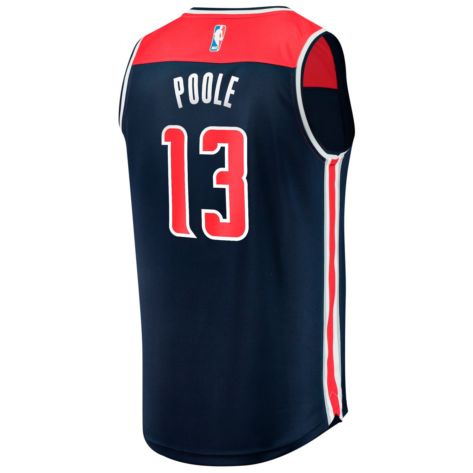 Jordan Poole Washington Wizards Youth Fast Break Player Jersey Statement Edition Navy - back view