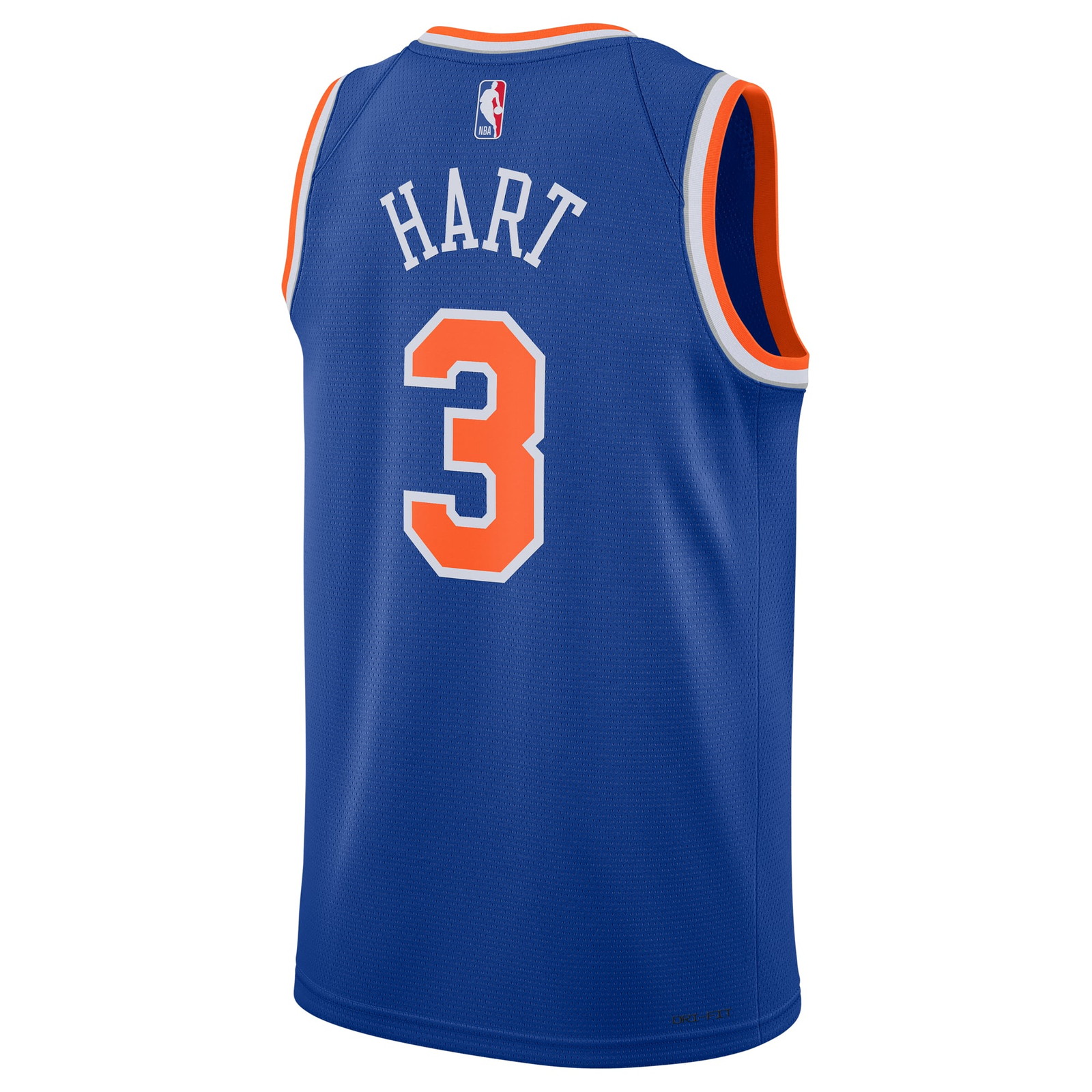 Josh Hart New York Knicks Unisex Swingman Player Jersey Icon Edition Blue - back view