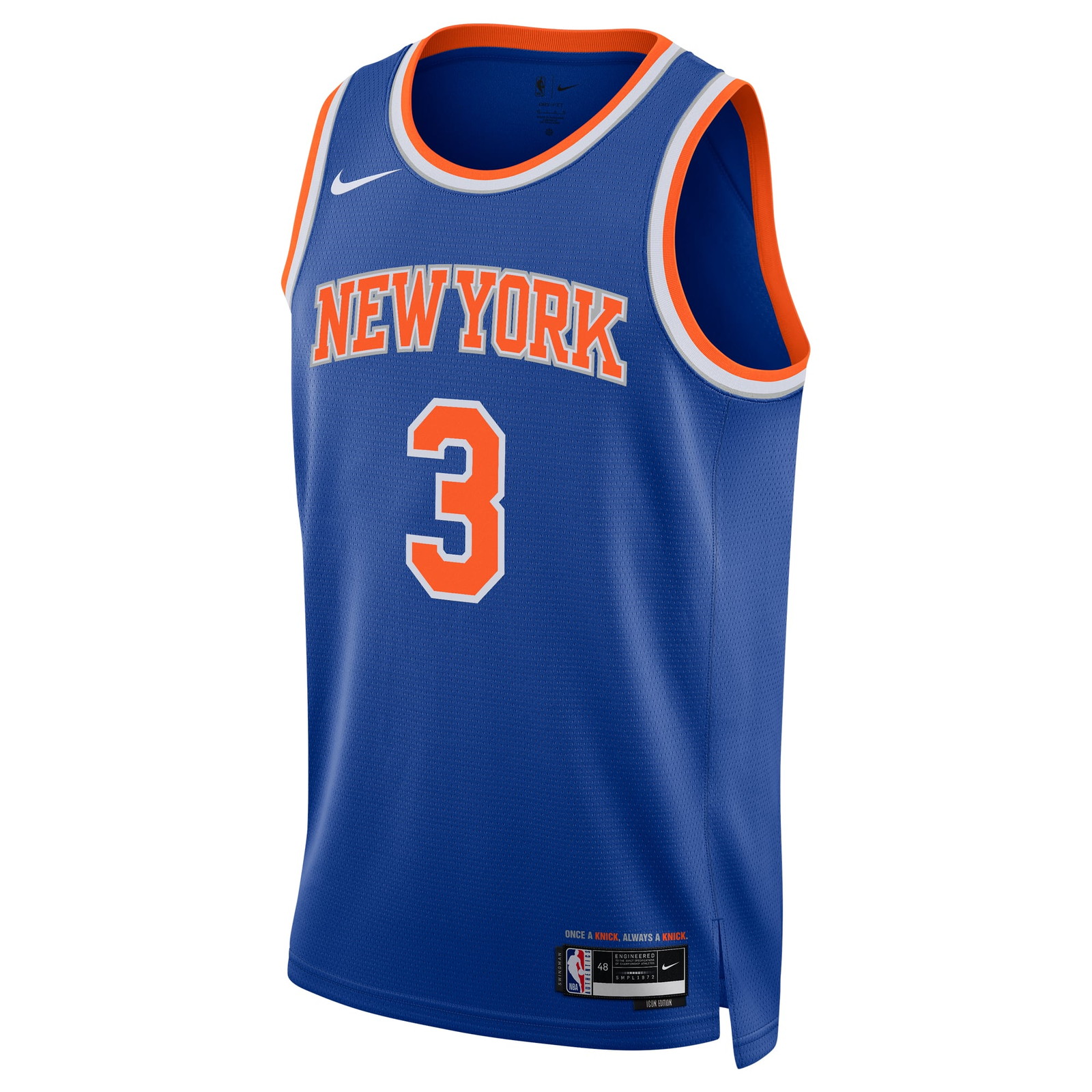 Josh Hart New York Knicks Unisex Swingman Player Jersey Icon Edition Blue - front view