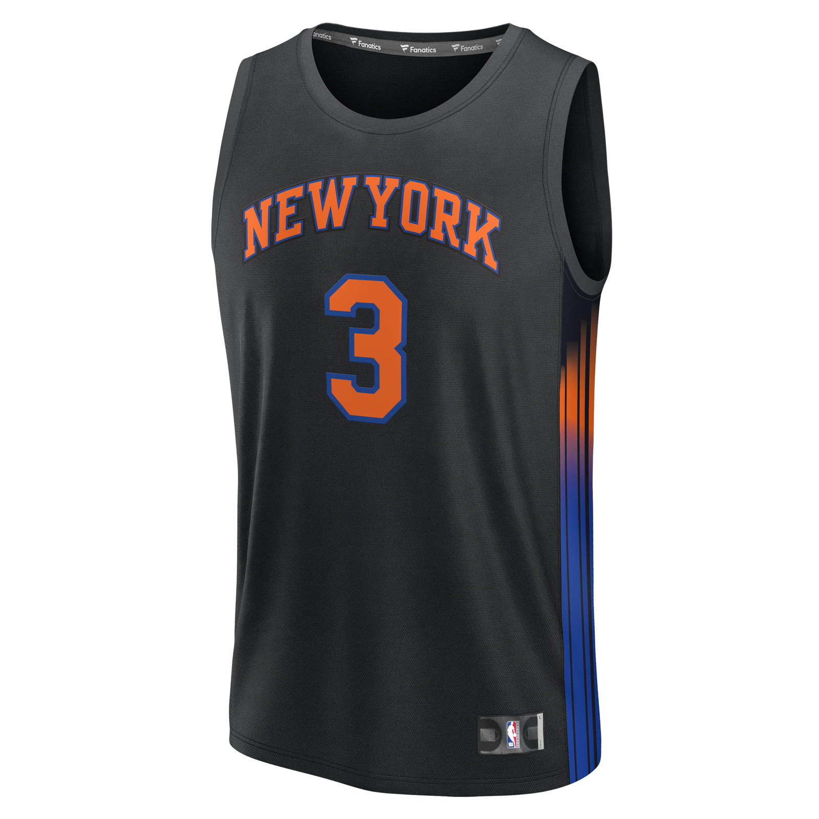 Josh Hart New York Knicks Youth Fast Break Jersey Statement Edition Black - front view