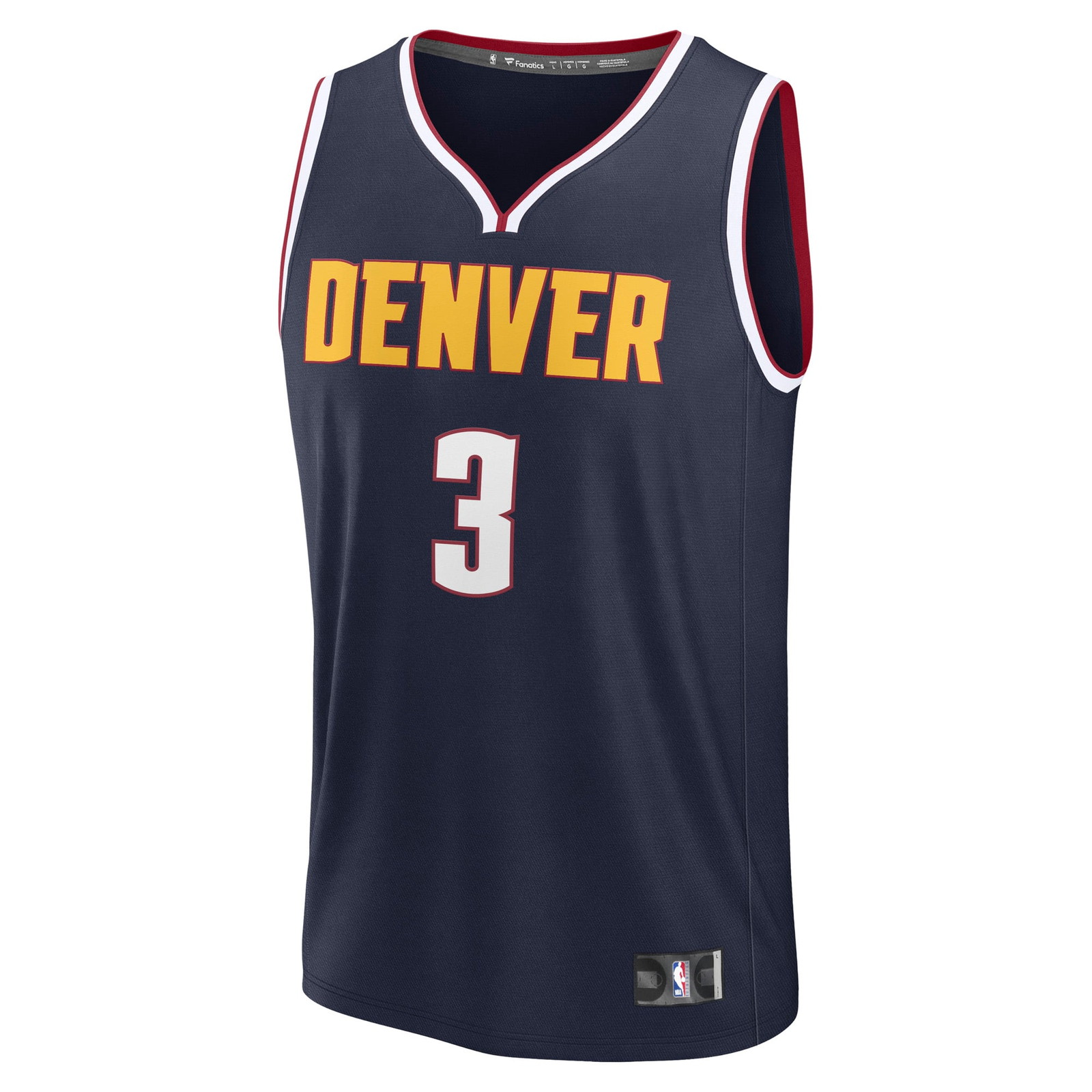 Julian Strawther Denver Nuggets Fast Break Fan Version Player Jersey Icon Edition Navy - front view