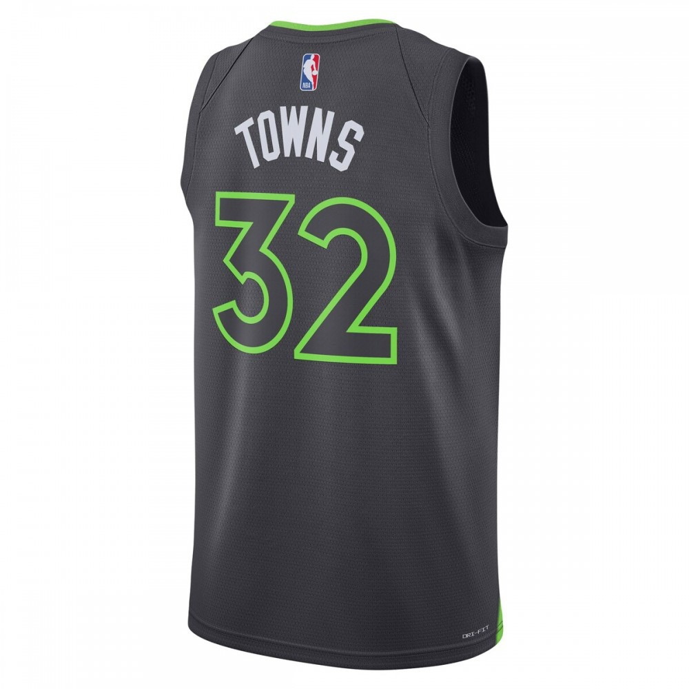 Karl-Anthony Towns Minnesota Timberwolves 2022/23 Statement Edition Swingman Black - back view