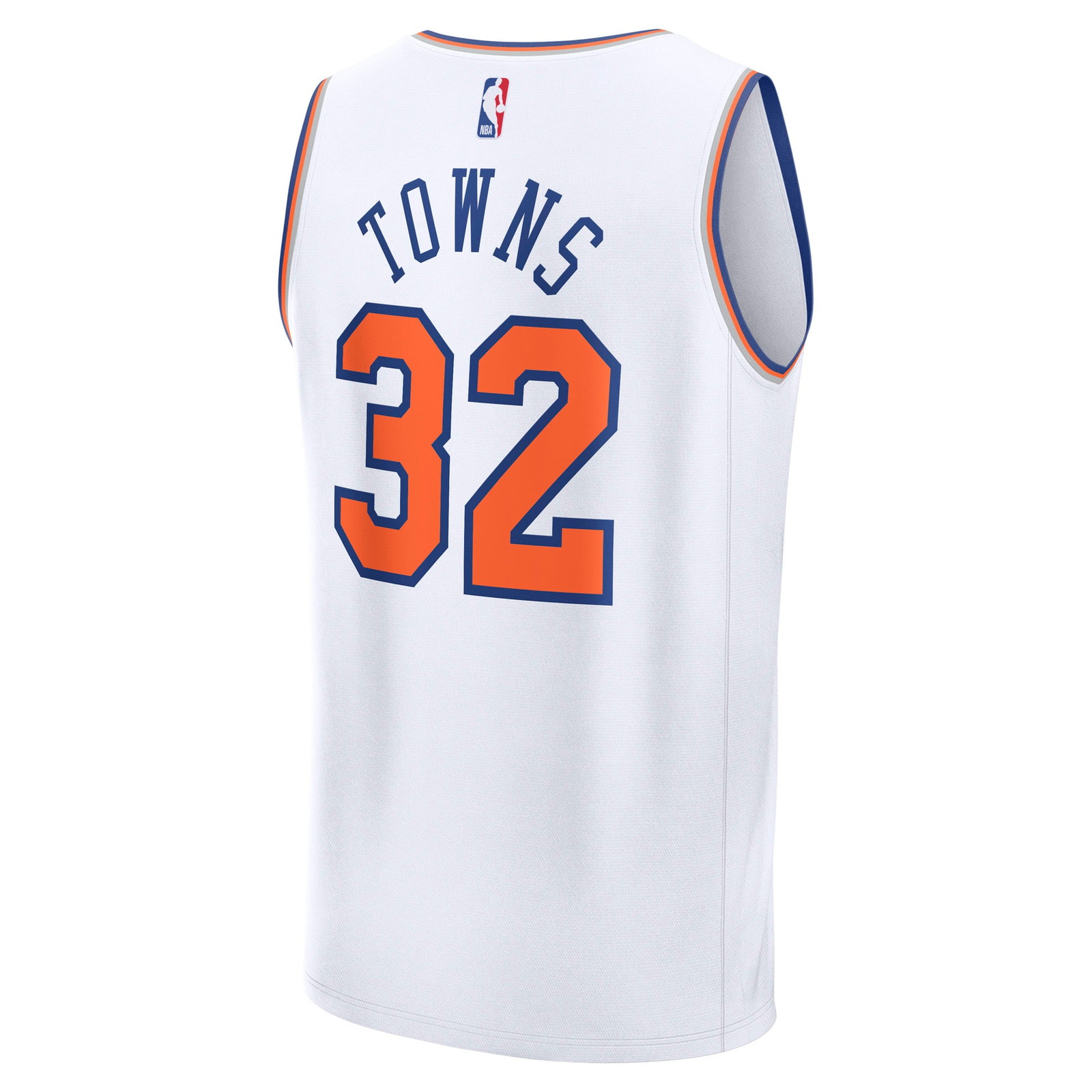 Karl-Anthony Towns New York Knicks Fast Break Fan Version Player Jersey Association - back view