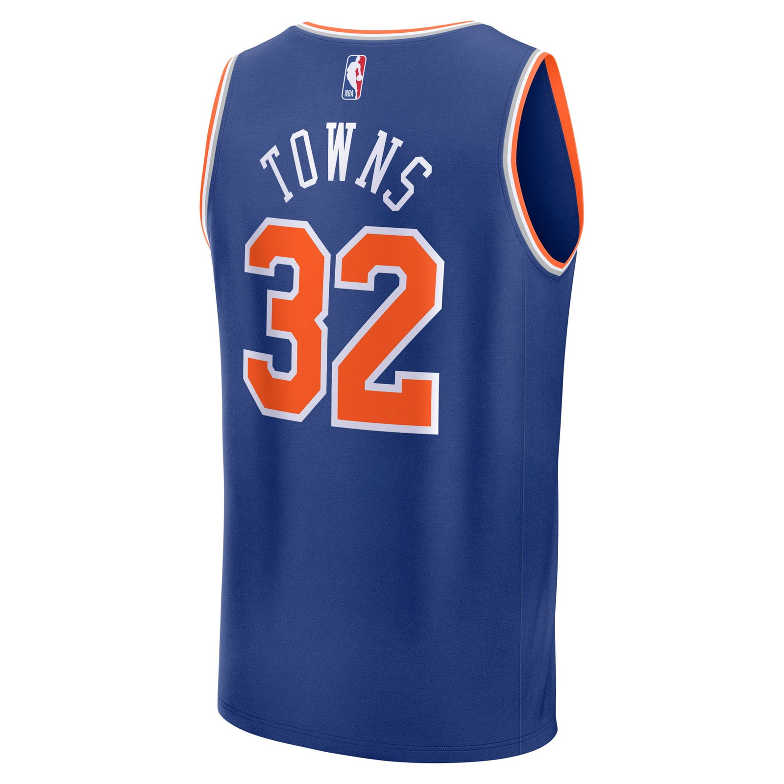 Karl-Anthony Towns New York Knicks Fast Break Fan Version Player Jersey Icon Edition - back view