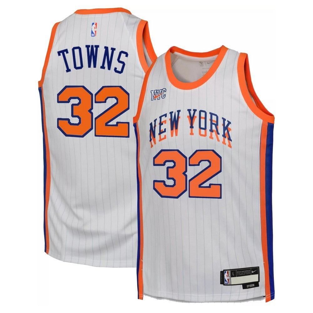 Karl-Anthony Towns New York Knicks Unisex 2024/25 Swingman Player Jersey City Edition - front view
