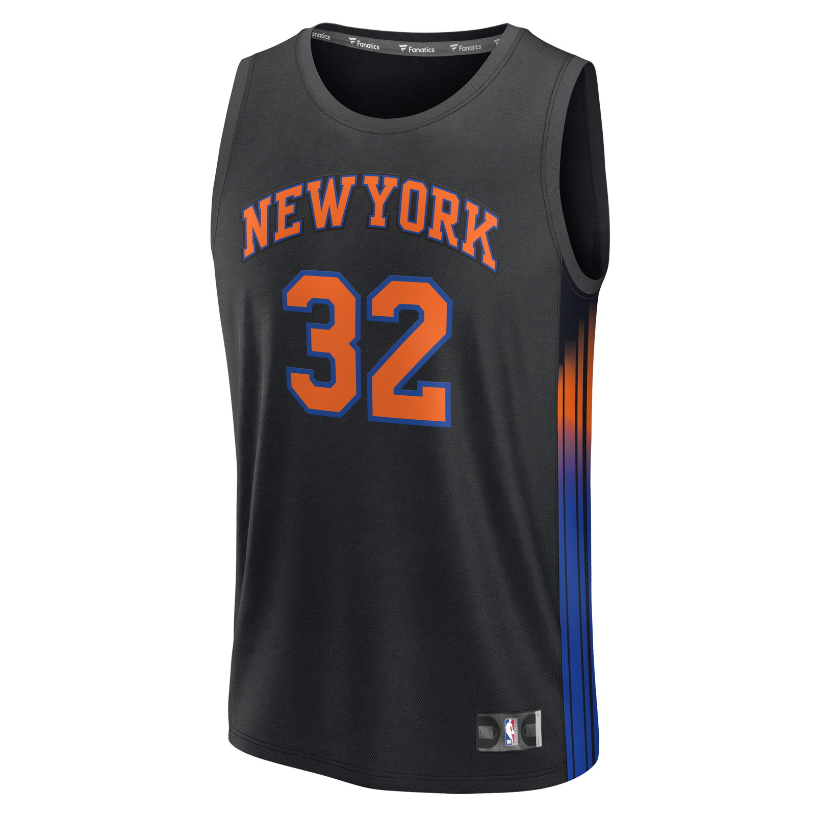 Karl-Anthony Towns New York Knicks Youth Fast Break Jersey Statement Edition Black - front view