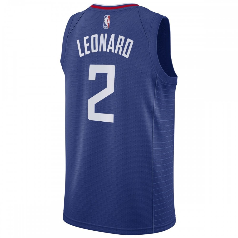 Kawhi Leonard LA Clippers 2019/20 Swingman Jersey Blue Icon Edition - back view