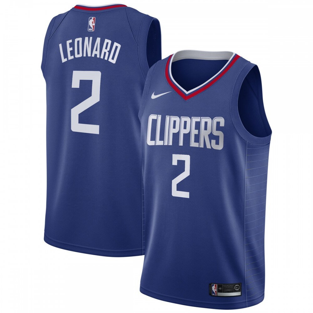 Kawhi Leonard LA Clippers 2019/20 Swingman Jersey Blue Icon Edition - front view