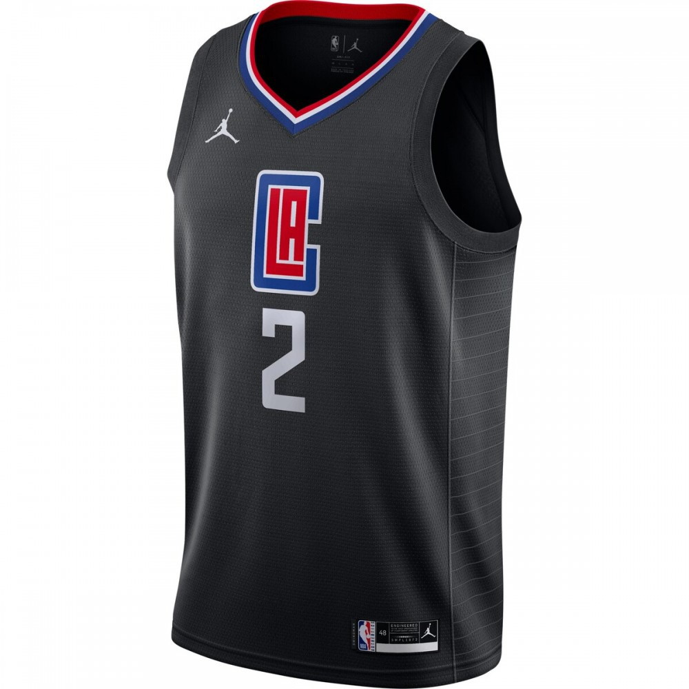 Kawhi Leonard LA Clippers 2020/21 Swingman Jersey Statement Edition Black - second front view