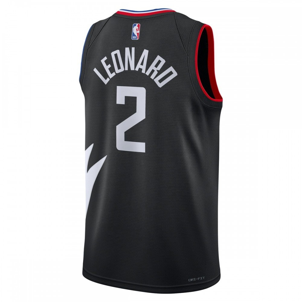 Kawhi Leonard LA Clippers 2022/23 Statement Edition Swingman Jersey Black - back view