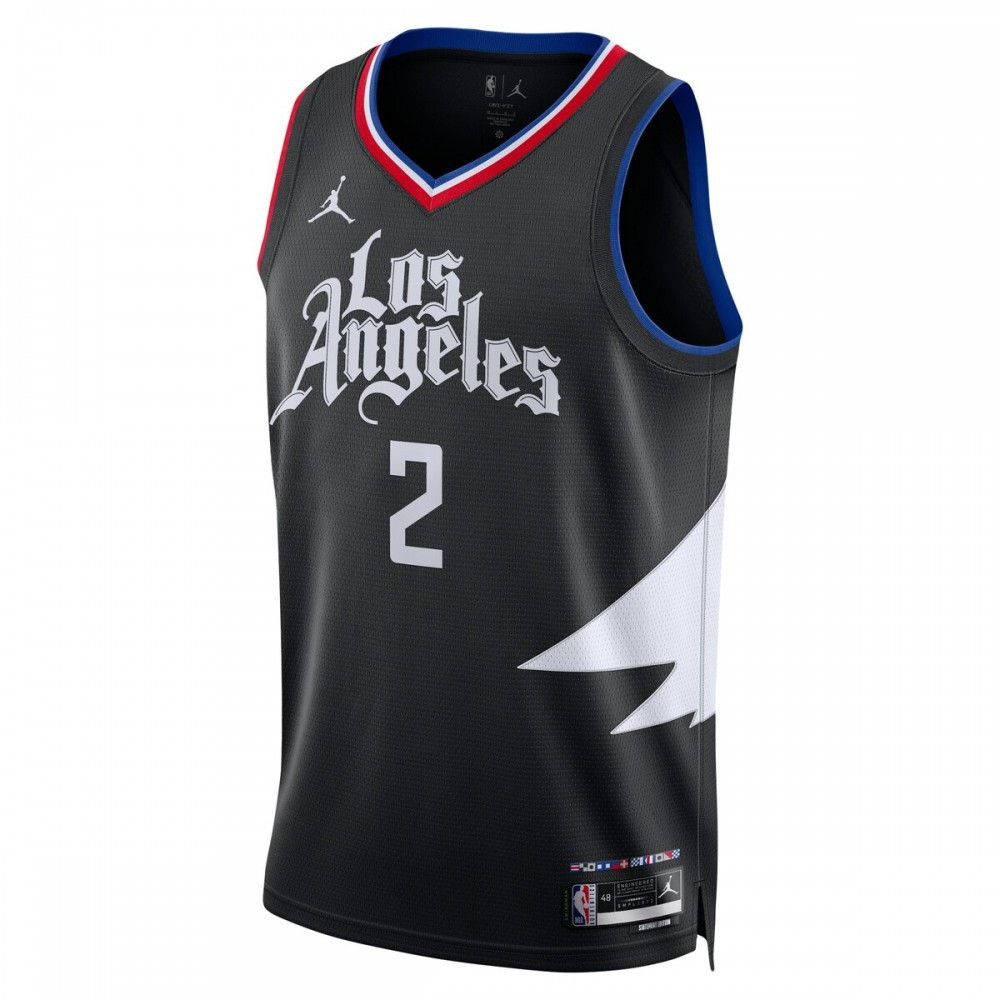 Kawhi Leonard LA Clippers 2022/23 Statement Edition Swingman Jersey Black - second front view