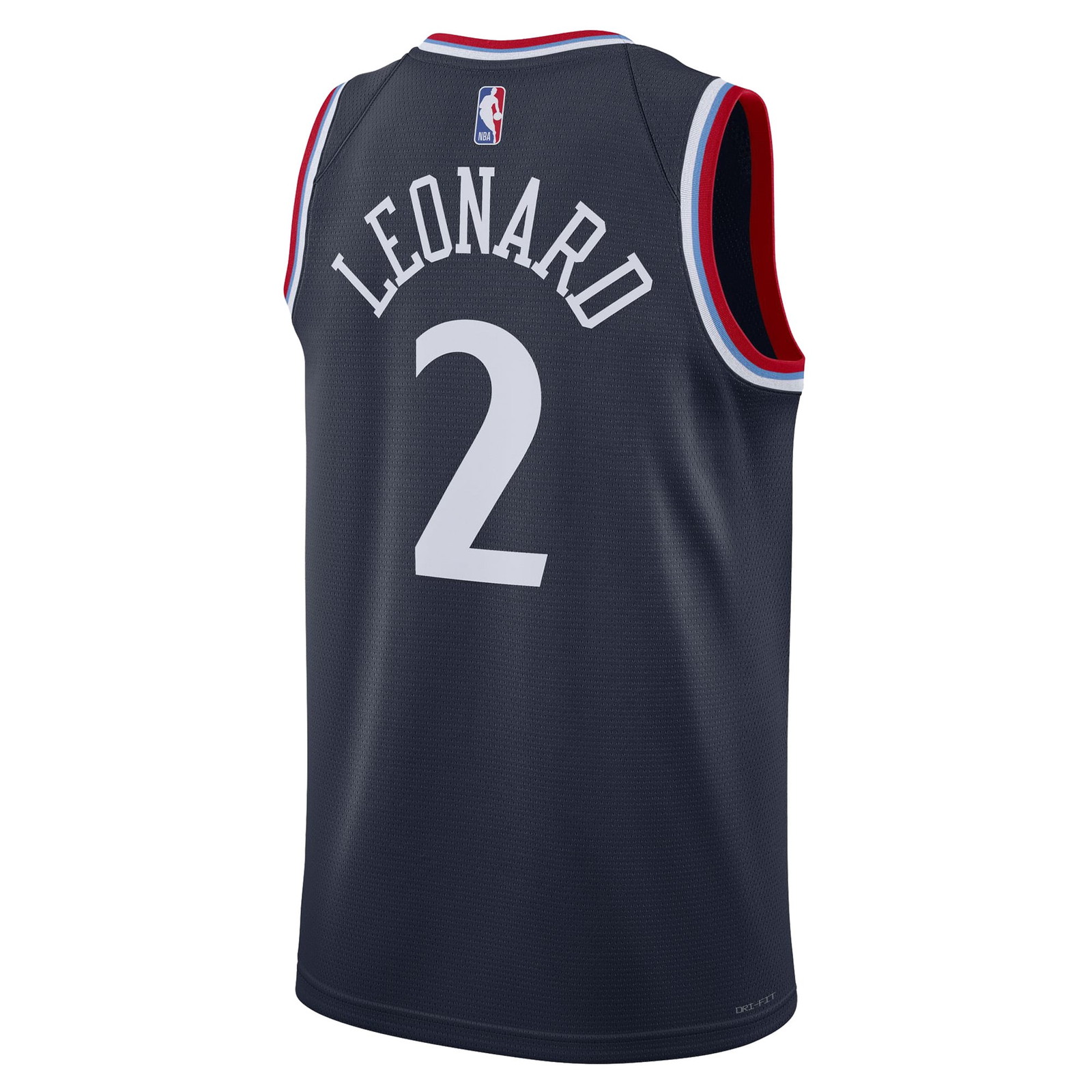 Kawhi Leonard LA Clippers Unisex 2024/25 Swingman Jersey Navy Icon Edition - back view