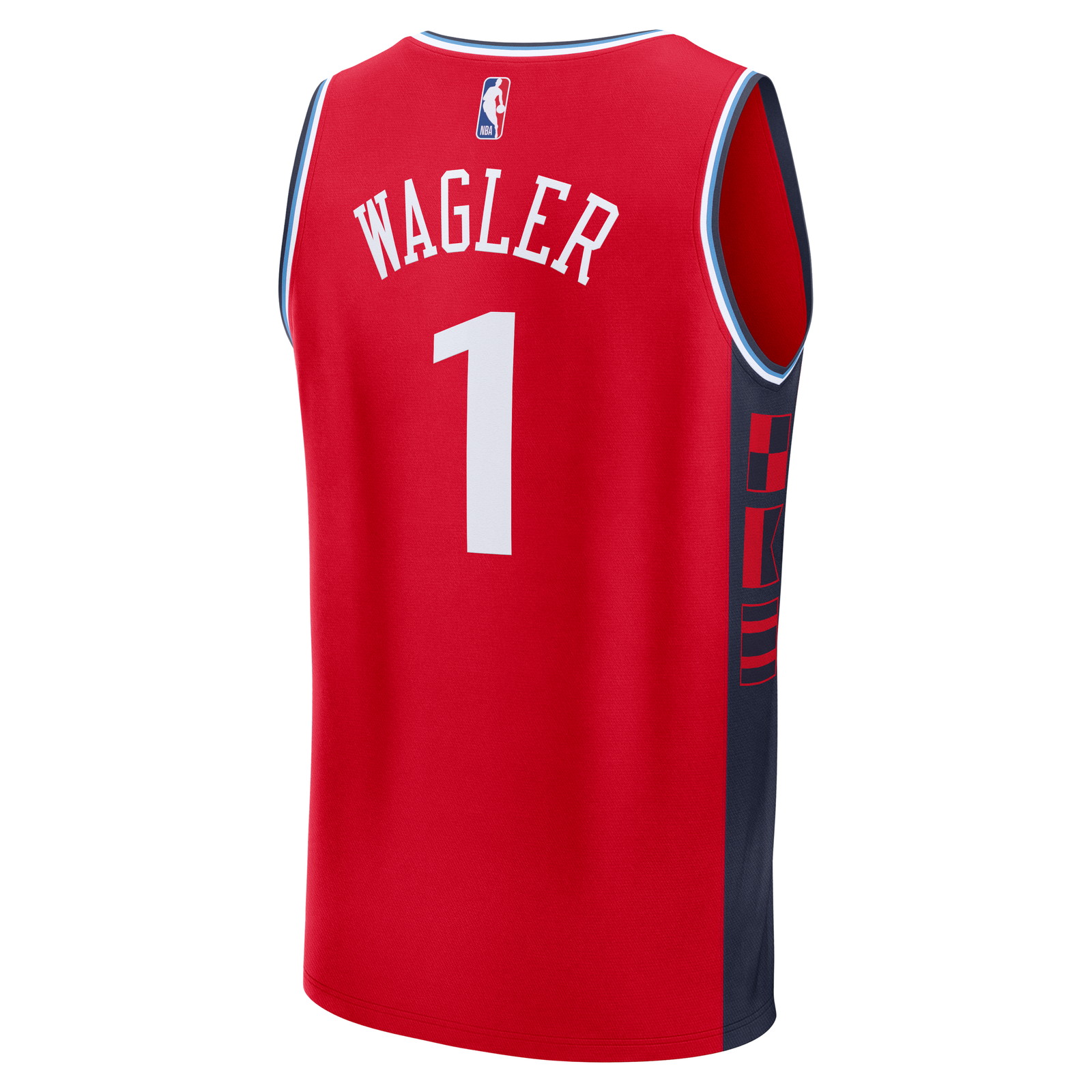 Keaton Wagler LA Clippers Youth Fast Break Fan Version Jersey Red Statement Edition - back view