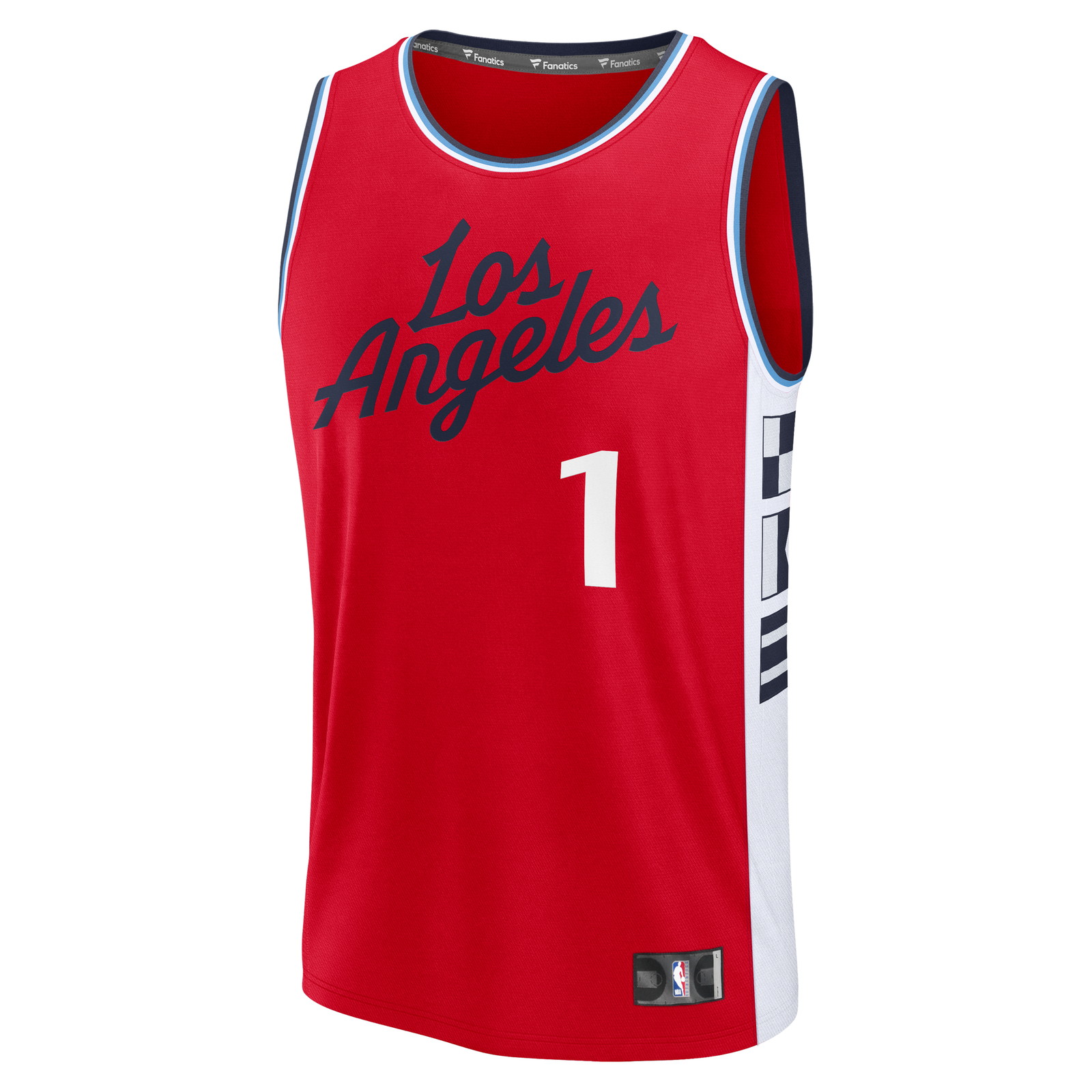 Keaton Wagler LA Clippers Youth Fast Break Fan Version Jersey Red Statement Edition - front view