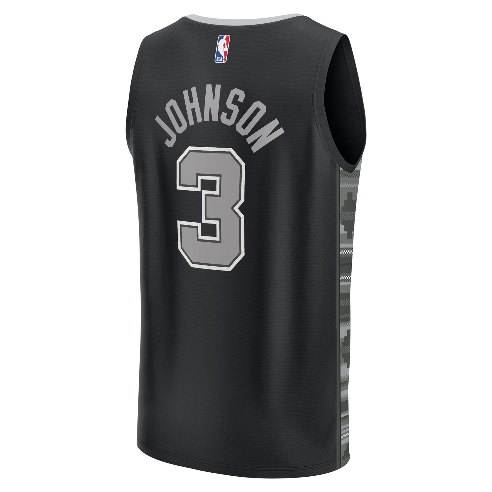 Keldon Johnson San Antonio Spurs Fast Break Fan Version Player Jersey Statement Edition - back view