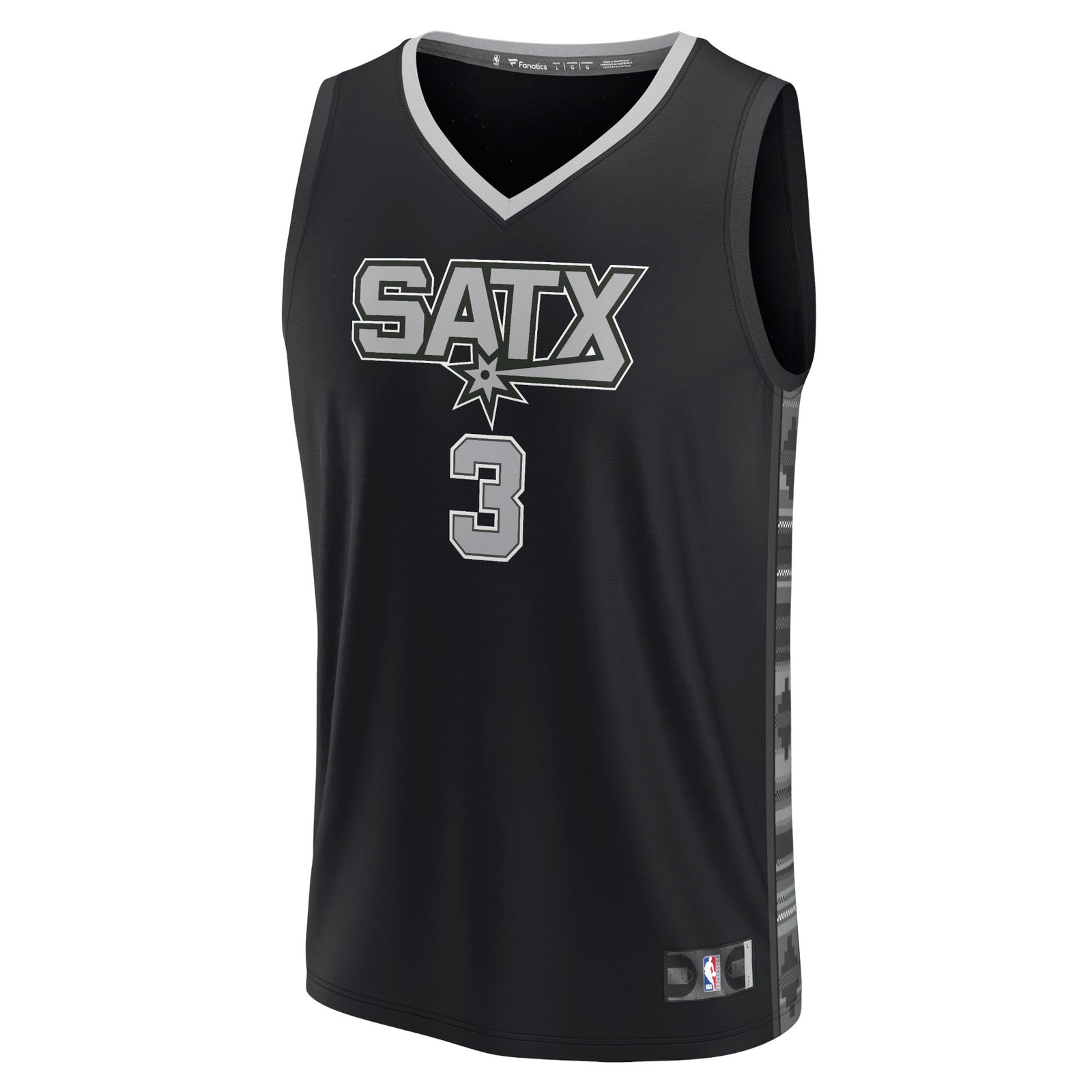 Keldon Johnson San Antonio Spurs Fast Break Fan Version Player Jersey Statement - front view