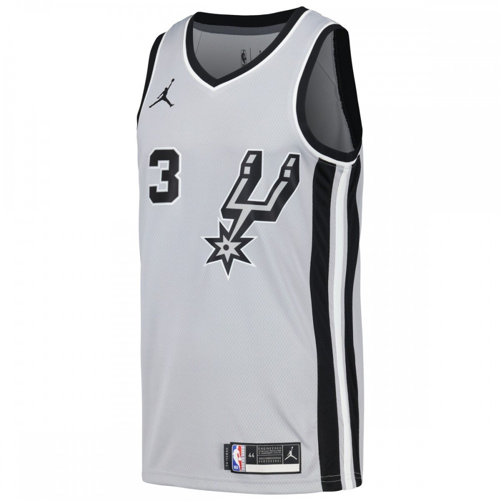 Keldon Johnson San Antonio Spurs Swingman Player Jersey Statement Edition Silver - second front view