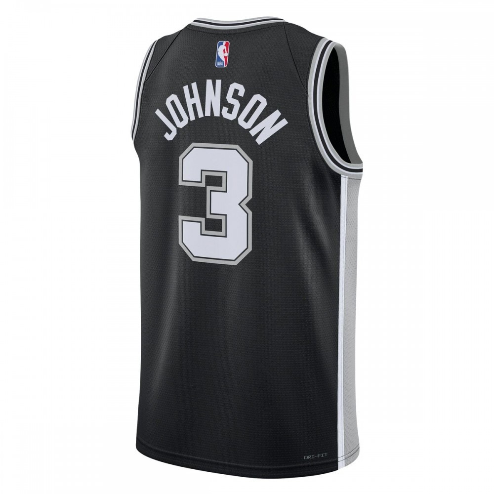 Keldon Johnson San Antonio Spurs Unisex Swingman Jersey Icon Edition Black - back view