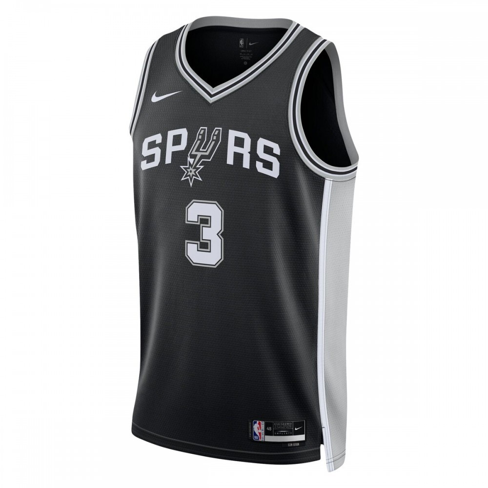 Keldon Johnson San Antonio Spurs Unisex Swingman Jersey Icon Edition Black - second front view