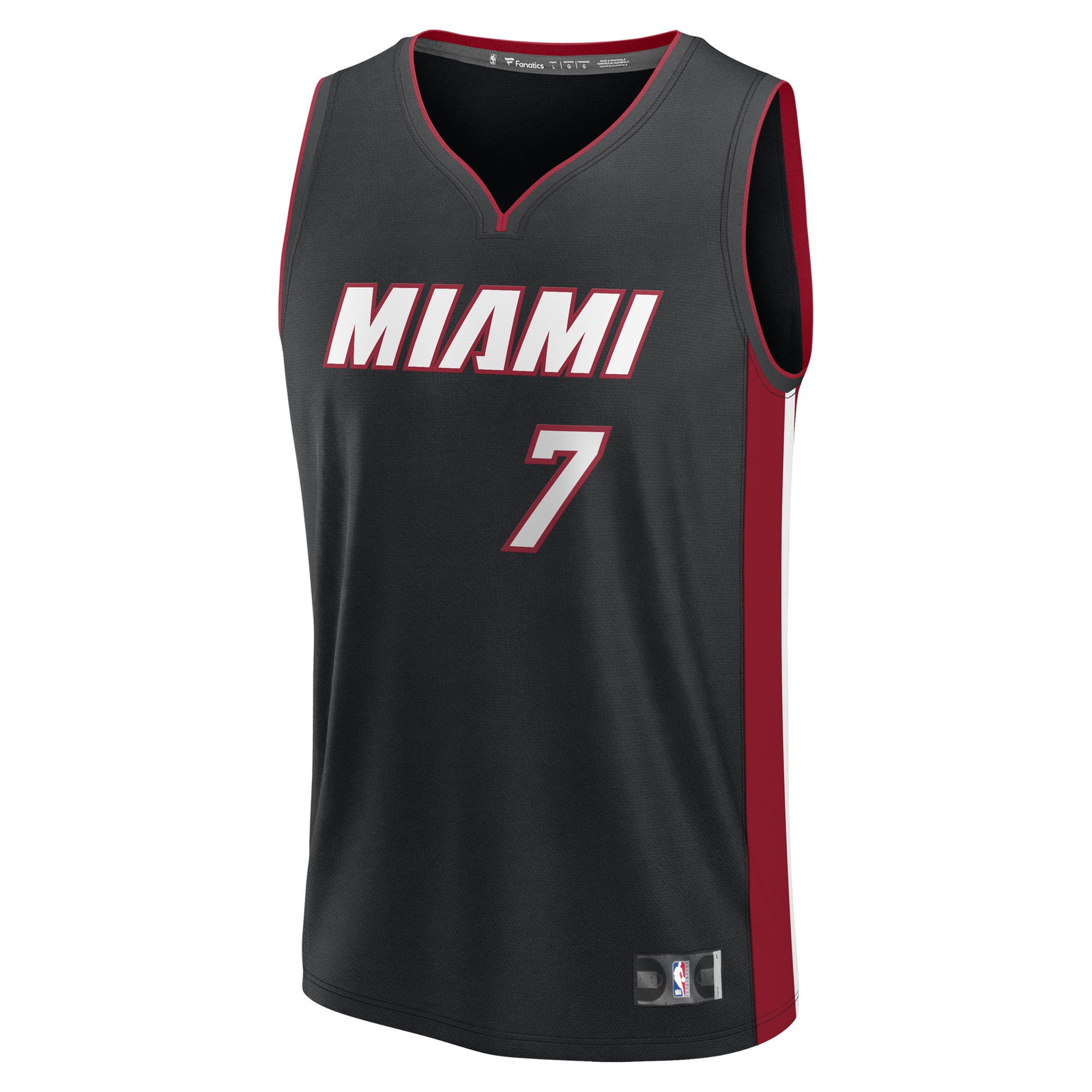 Kel'el Ware Miami Heat Fast Break Fan Version Player Jersey Icon Edition Black - front view