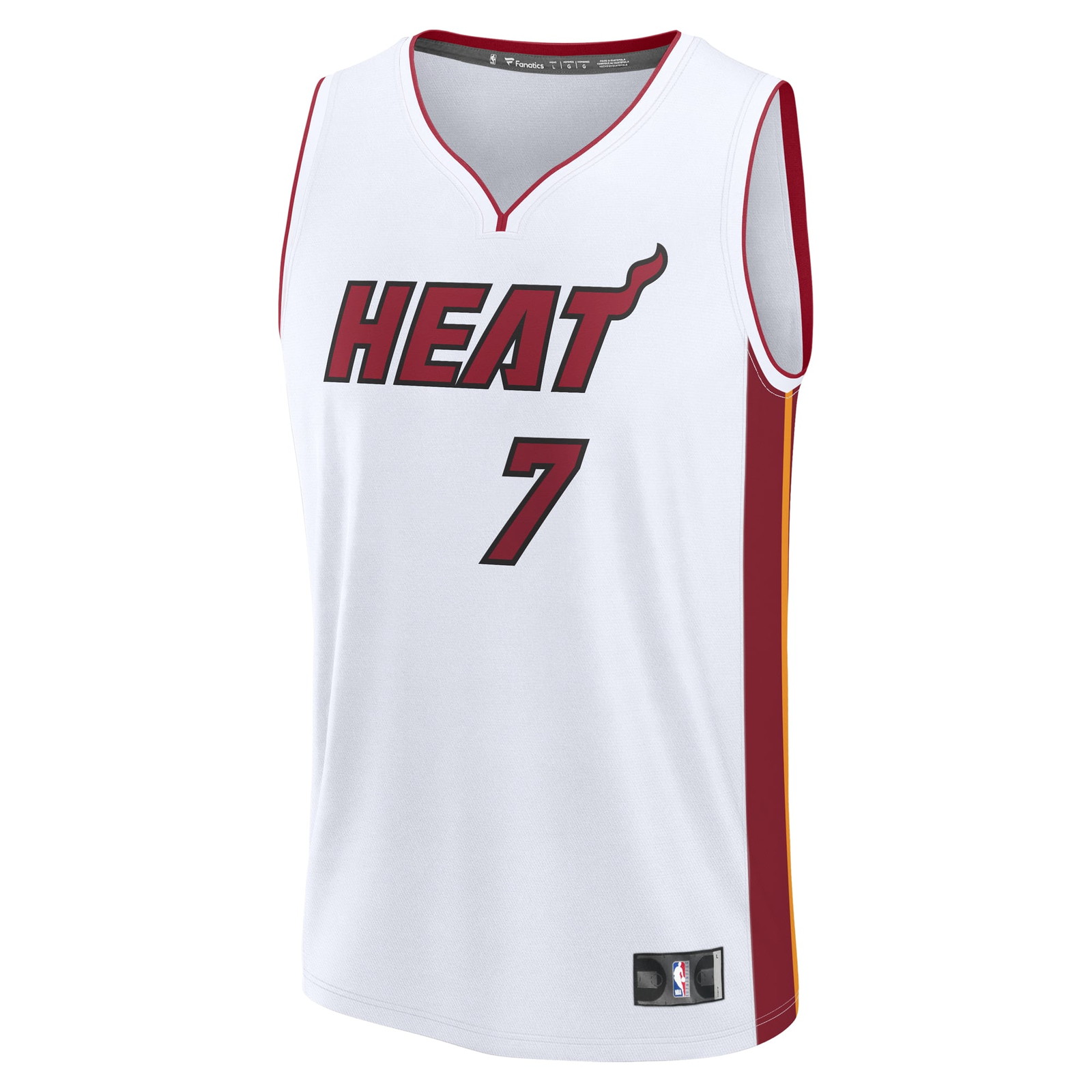 Kel'el Ware Miami Heat Youth Fast Break Fan Version Player Jersey Association White - front view
