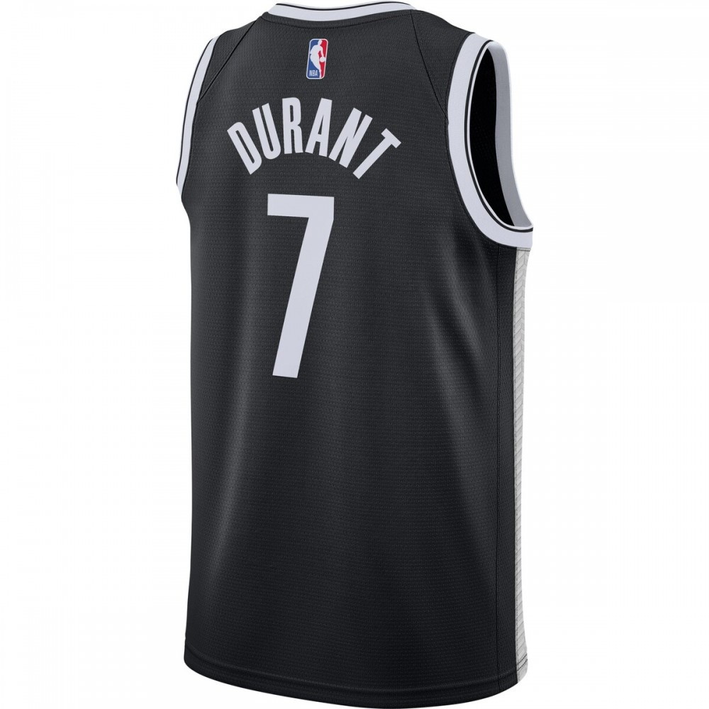 Kevin Durant Brooklyn Nets 2020/21 Swingman Jersey Black Icon Edition - back view