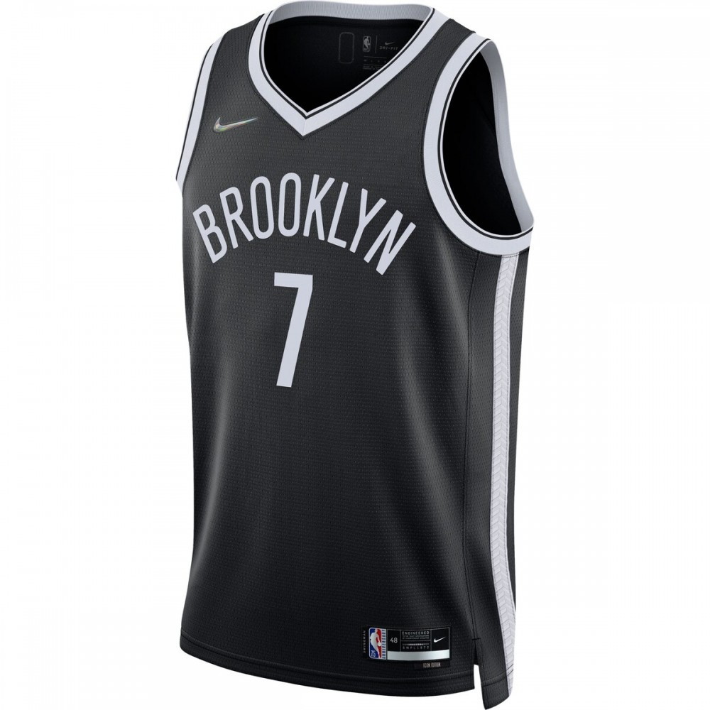 Kevin Durant Brooklyn Nets 2021/22 Diamond Swingman Jersey Icon Edition Black - second front view