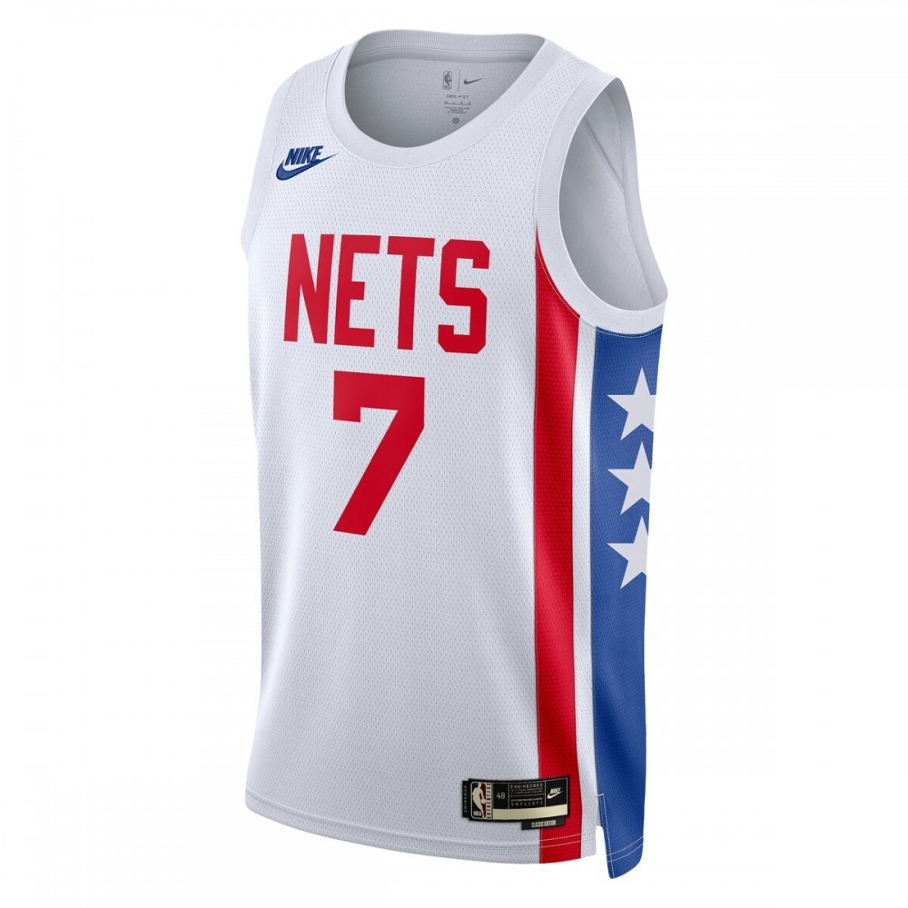 Kevin Durant Brooklyn Nets Swingman Jersey Classic Edition White - second front view