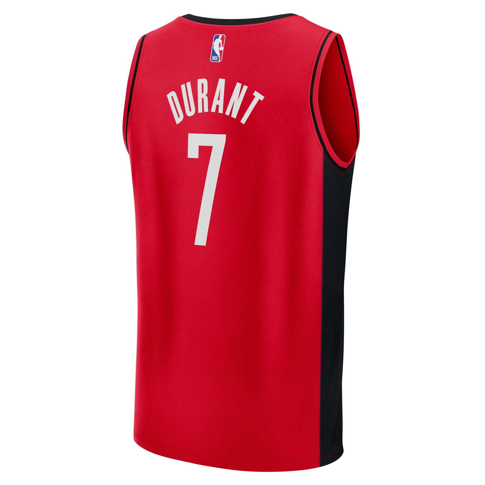 Kevin Durant Houston Rockets Fast Break Fan Version Player Jersey Icon Edition Red - back view