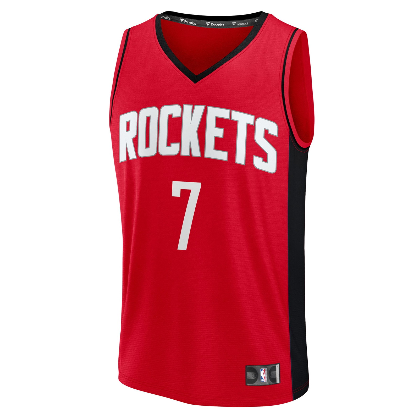 Kevin Durant Houston Rockets Fast Break Fan Version Player Jersey Icon Edition Red - front view