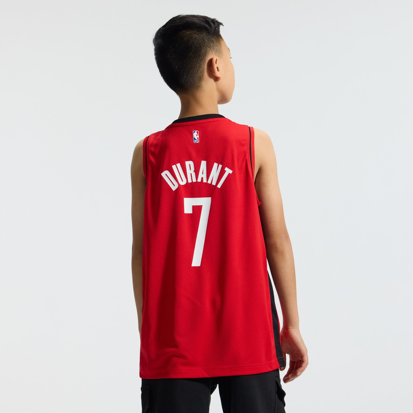 Kevin Durant Houston Rockets Youth Fast Break Jersey Icon Edition Red - back view