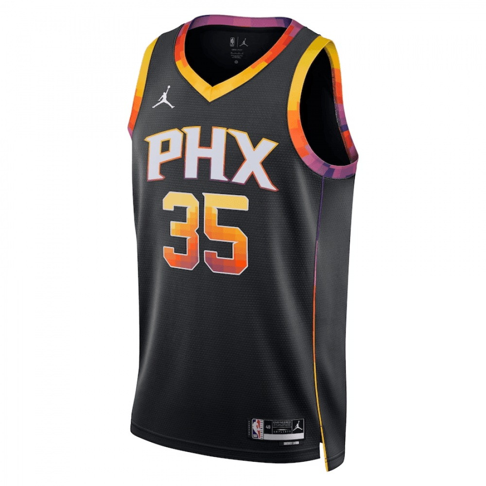Kevin Durant Phoenix Suns 2022/23 Statement Edition Swingman Jersey Black - second front view