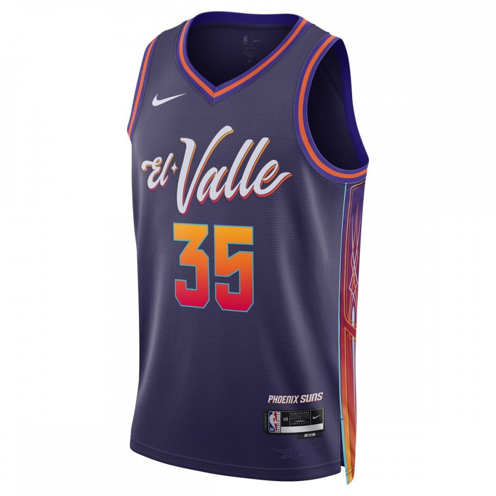 Kevin Durant Phoenix Suns Unisex 2023/24 Swingman Jersey Purple City Edition - second front view