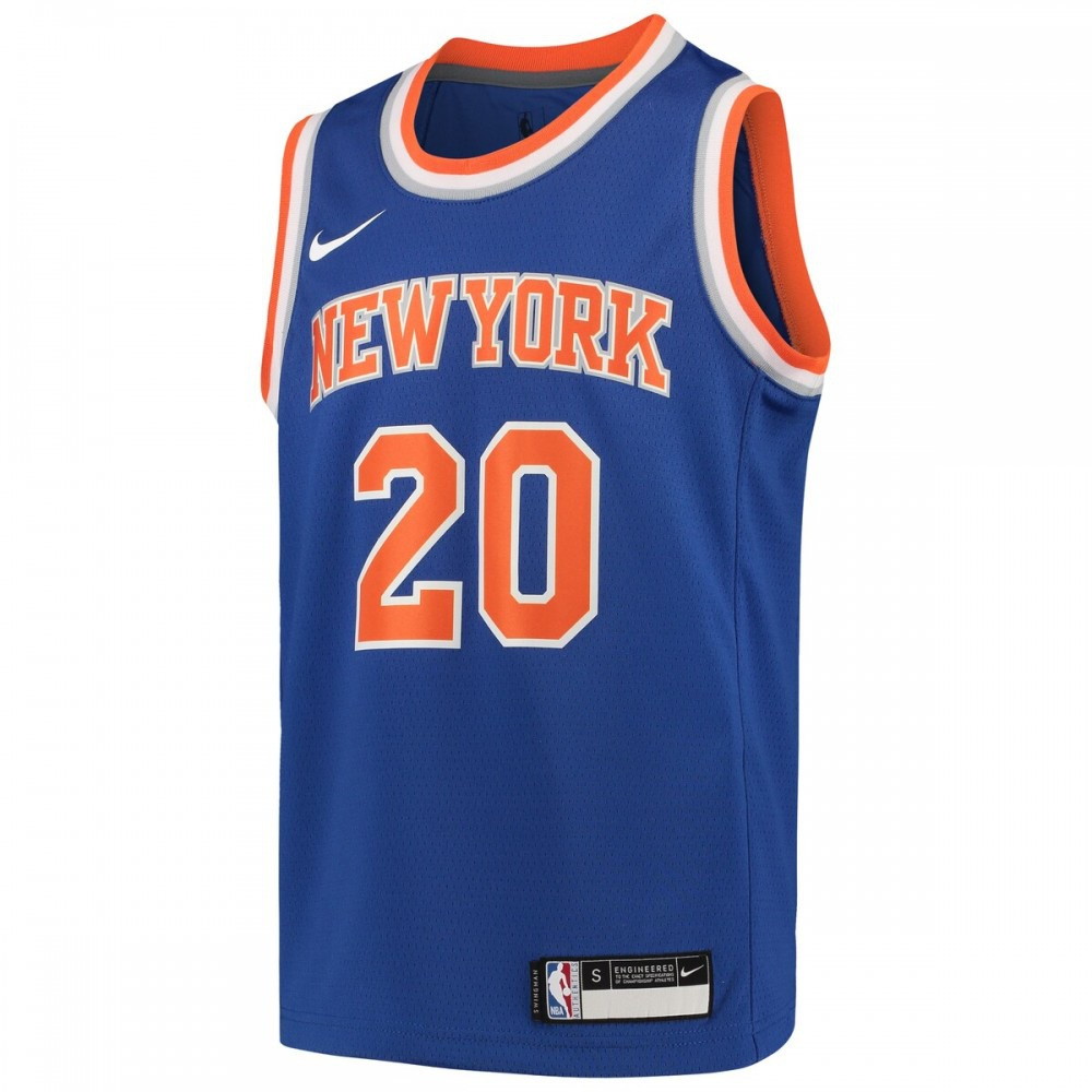 Kevin Knox New York Knicks Youth Team Swingman Jersey Icon Edition Blue - second front view