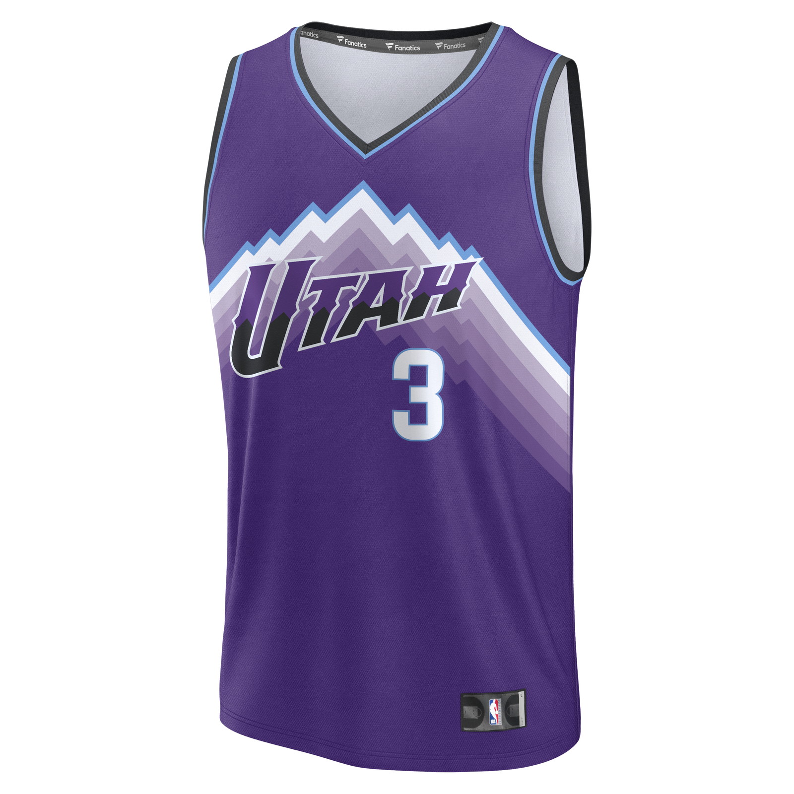 Keyonte George Utah Jazz Fast Break Fan Version Jersey Purple Icon Edition - front view