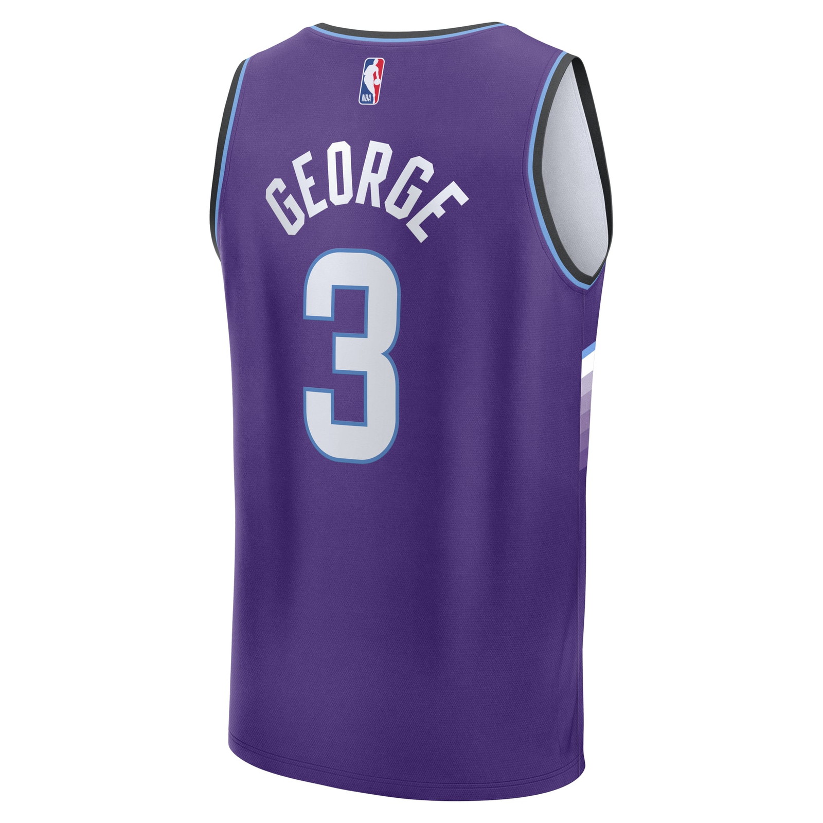 Keyonte George Utah Jazz Fast Break Jersey Purple Icon Edition - back view